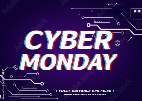 Vector abstract modern tech cyber monday sale special offer background vector 3d