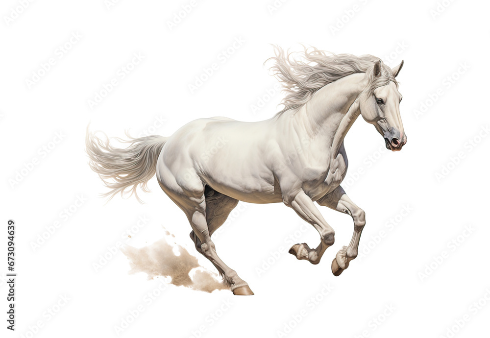 The horse is running. No shadows, highest details, sharpness throughout the image, highest resolution The horse is running. No shadows, highest details, sharpness throughout the image, highest resolution