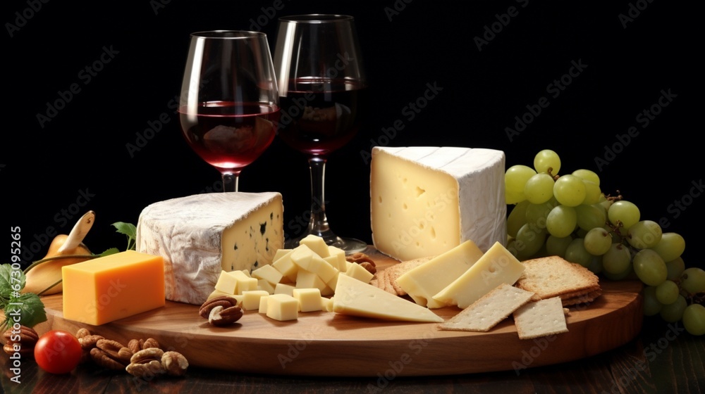 cheese and wine generated by AI cheese and wine generated by AI