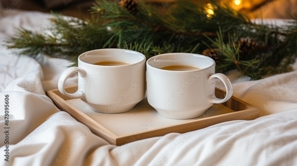 cup of coffee and christmas cookies generated by AI cup of coffee and christmas cookies generated by AI