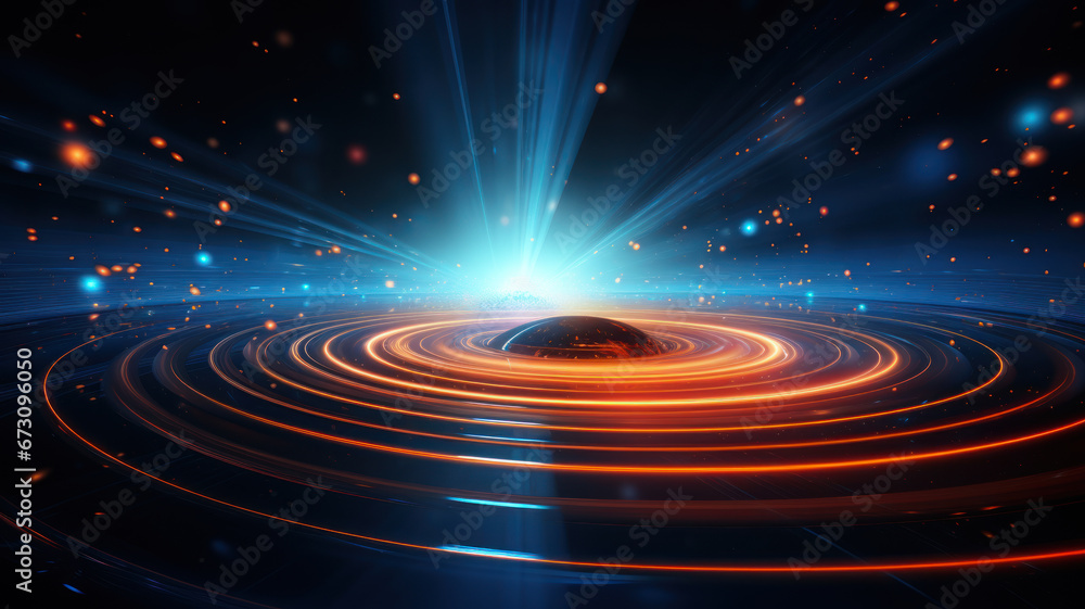 Smooth Concentric Circular Patterns with Colorful Light Streaks Smooth Concentric Circular Patterns with Colorful Light Streaks