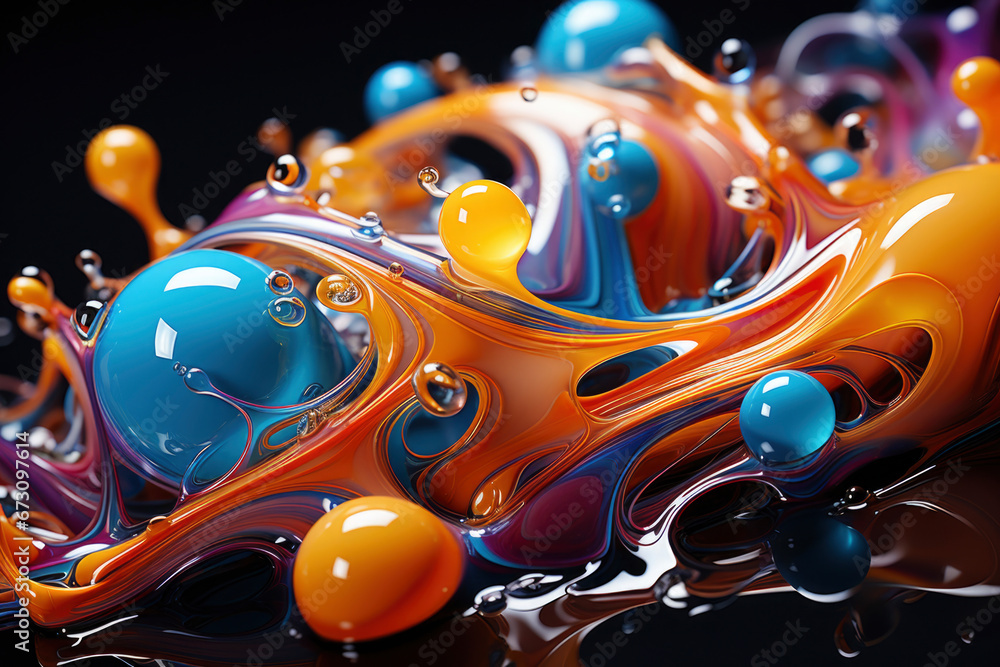 orange and blue abstract paint background, texture art. floating colored oil ink on water. card for holiday, presentation, website. orange and blue abstract paint background, texture art. floating colored oil ink on water. card for holiday, presentation, website.