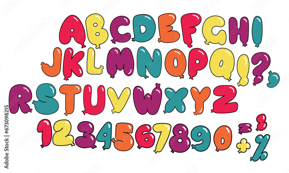 Vector font and alphabet. display kids font, Abc, english letters and numbers. Vector font and alphabet. display kids font, Abc, english letters and numbers.