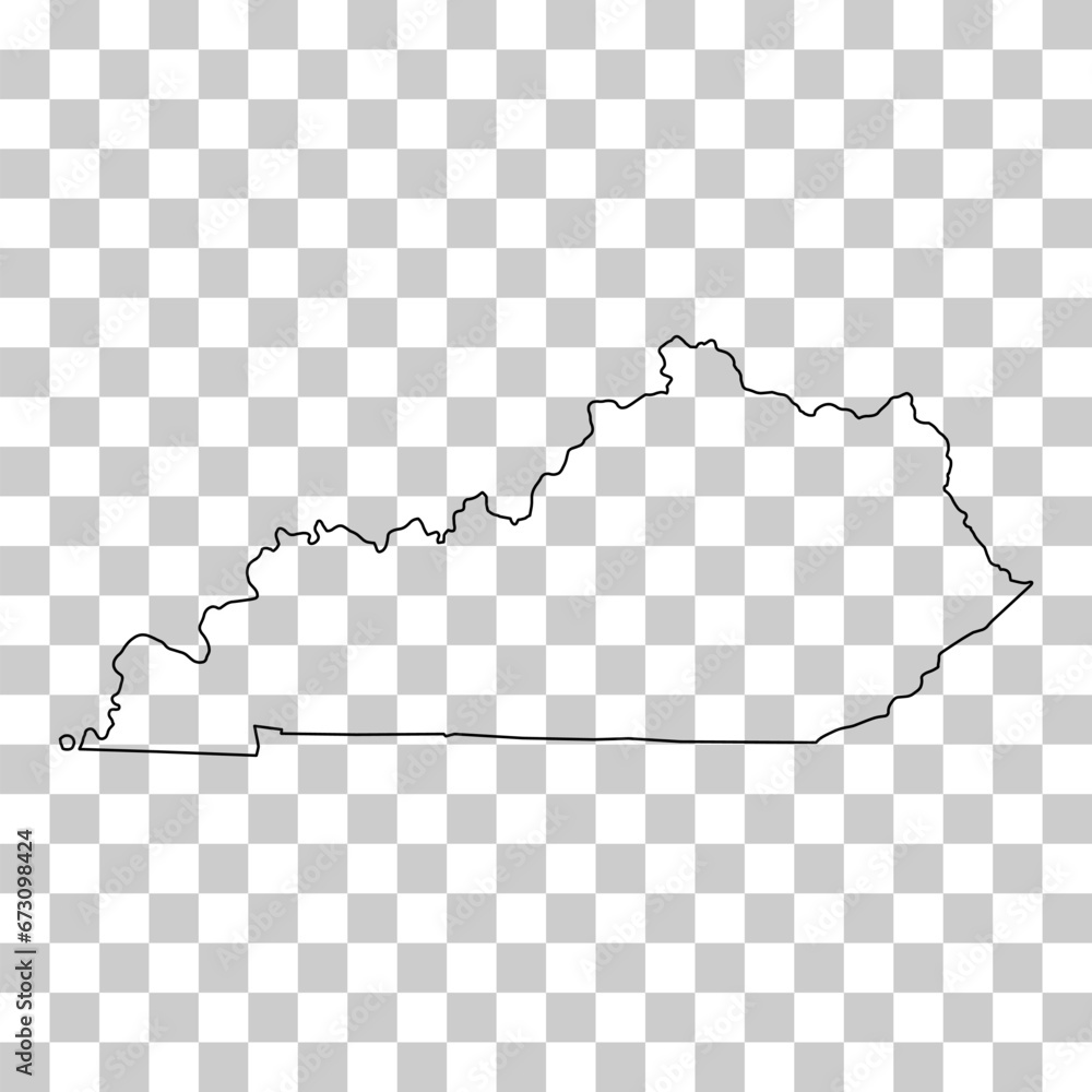 Kentucky map shape, united states of america. Flat concept icon symbol vector illustration - obrazy, fototapety, plakaty 