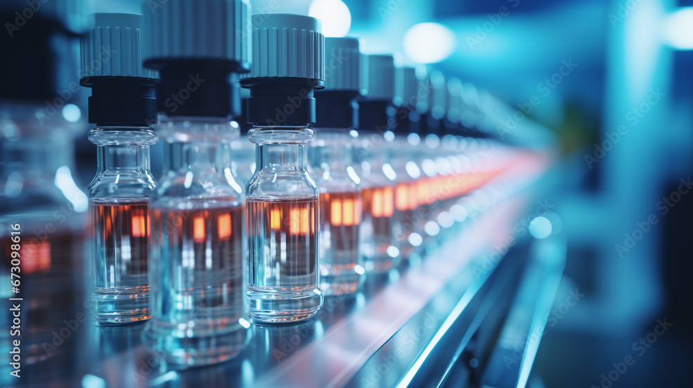 Medical Vials Progressing Down a State-of-the-Art Production Line with Utmost Quality and Efficiency