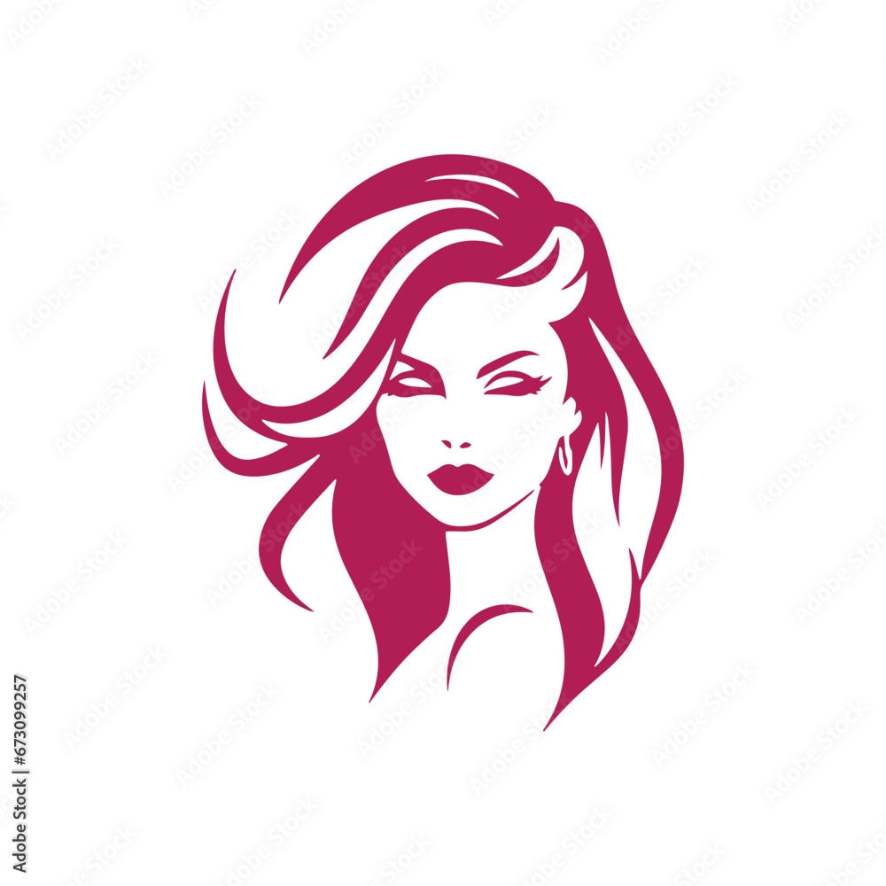 A logo of girl icon woman vector silhouette isolated design pretty and luxury lifestyle concept A logo of girl icon woman vector silhouette isolated design pretty and luxury lifestyle concept