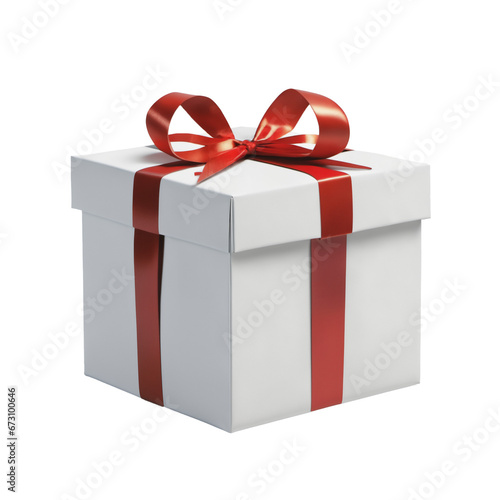gift box isolated on white, PNG transparent background