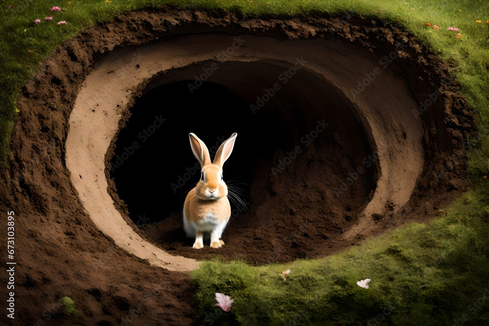 Cute rabbit - obrazy, fototapety, plakaty 