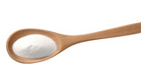Kitchen Salt on wooden eating spoon isolated on transparent background PNG