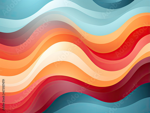 Retro trendy banner design with a cute abstract vintage texture wallpaper on a hippie wavy background. Features colorful fun stripes for a psychedelic graphic print.