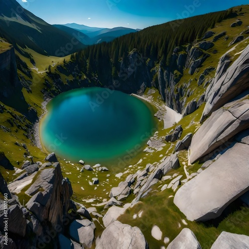 Seven Rila Lakes: A Breathtaking Aerial Panorama in the Heart of Mountain Nature