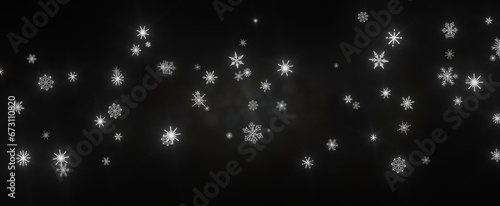 The winter background, falling snowflakes