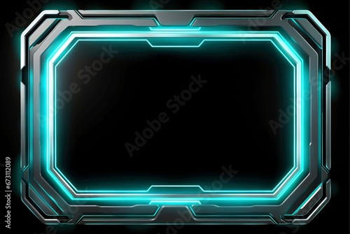 Wallpaper Mural Abstract high tech black border, futuristic technology background Torontodigital.ca