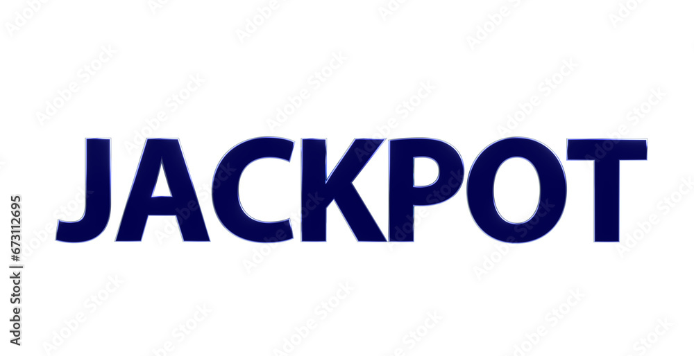 Jackpot plakative blaue metallische 3D-Schrift, Glück, Gewinn, Lotterie, Glücksspiel, Preisgeld, Siegesprämie, Freisteller Jackpot plakative blaue metallische 3D-Schrift, Glück, Gewinn, Lotterie, Glücksspiel, Preisgeld, Siegesprämie, Freisteller