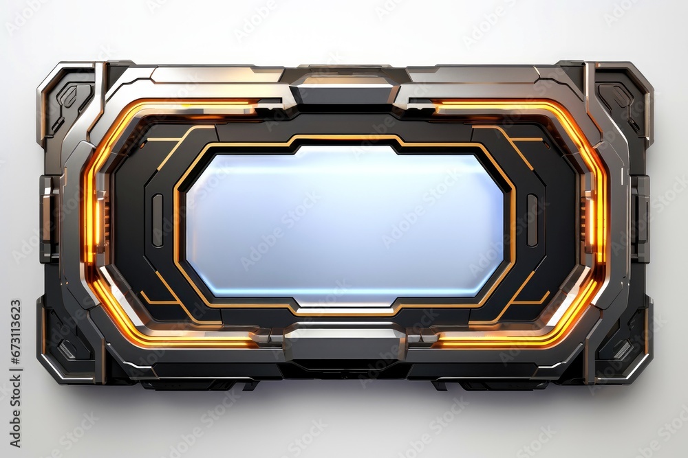 Abstract high tech white border, futuristic technology background Abstract high tech white border, futuristic technology background