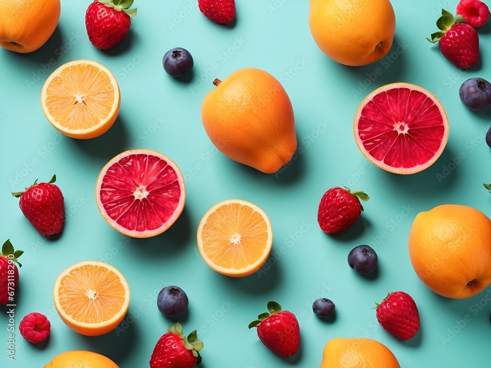 seamless background with fruits