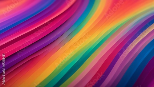 Multi layers color texture 3D fabric layers in gradient vector banner. Cover layout material design template. Abstract realistic textile, material, papercut decoration textured wavy rainbow layers 
