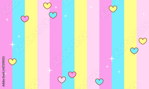 Abstract bright background with hearts. Abstract cute background with little hearts. Decoration banner themed Lol surprise doll girlish style. Invitation card template