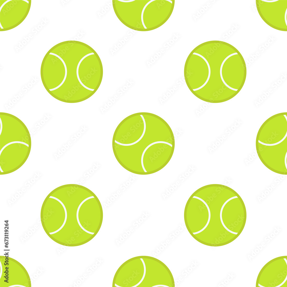 Tennis ball seamless pattern background.