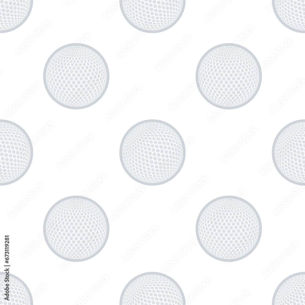 Golf ball Seamless pattern background.