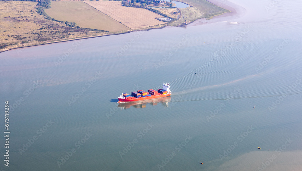 Fototapeta premium Cargo Ship From Above