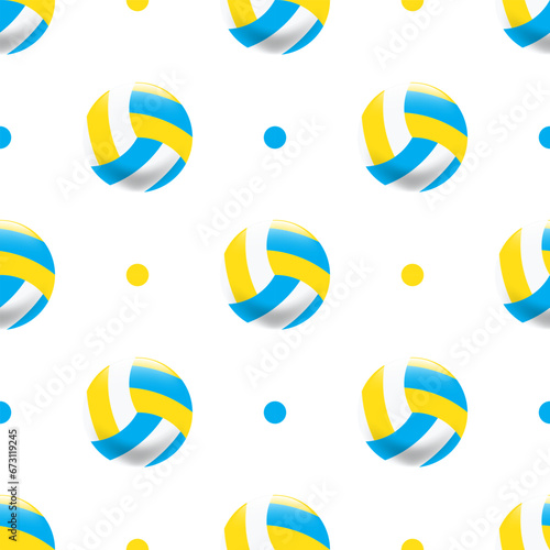 Volleyball Ball seamless pattern background.