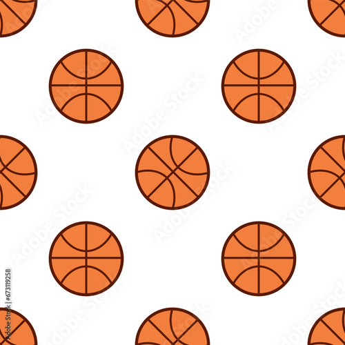 Basketball Ball seamless pattern background. © aiinue