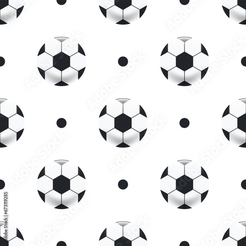 Football Ball seamless pattern background.