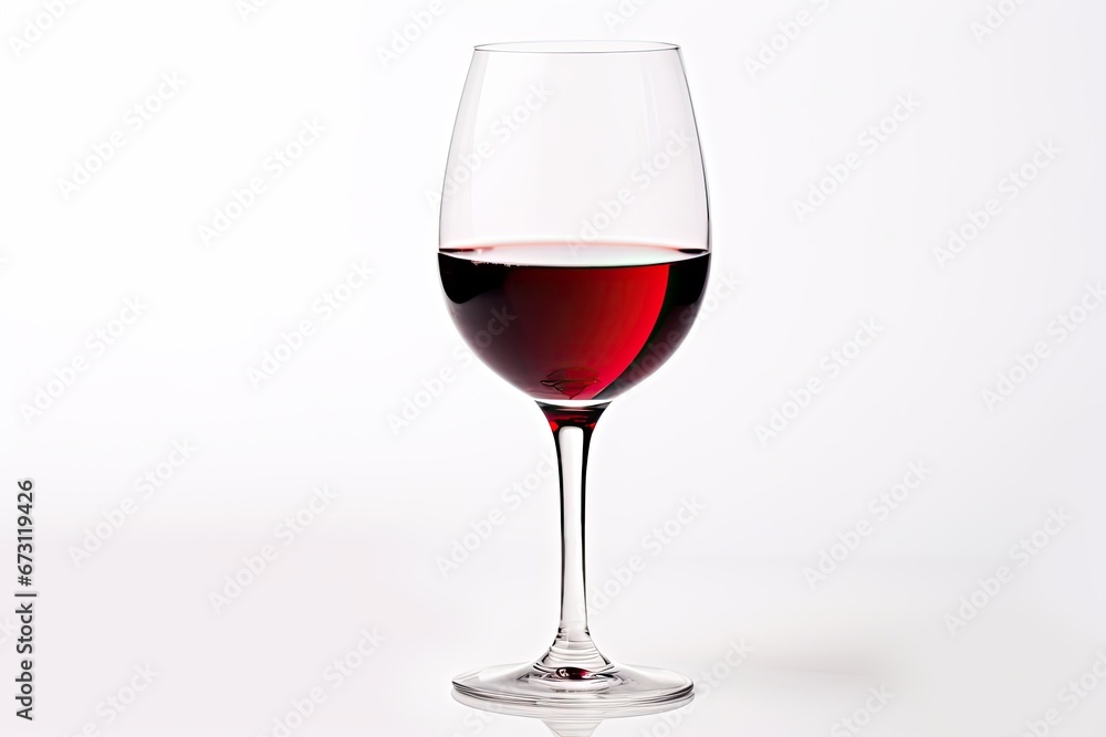 A glass of wine isolate on white background