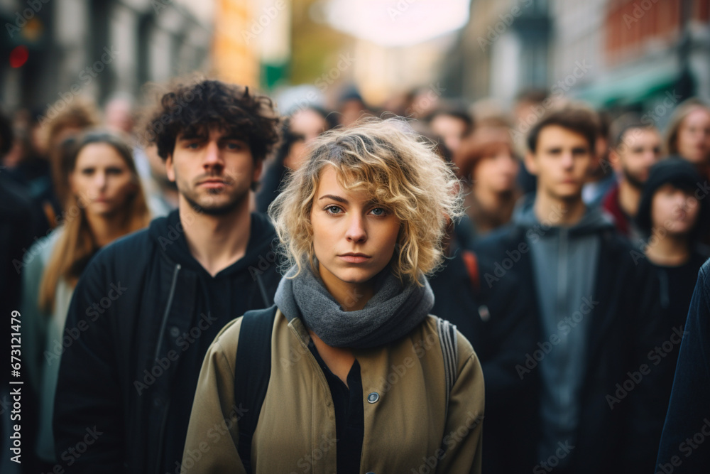 Shot of a group of people protesting together in solidarity