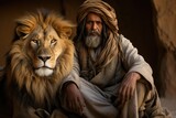 Majestic Lion and Turbaned Companion
