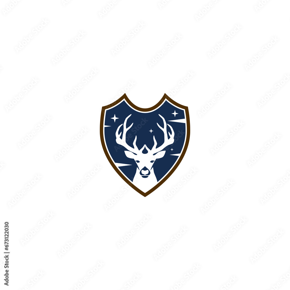 Shield deer icon isolated on transparent background Shield deer icon isolated on transparent background