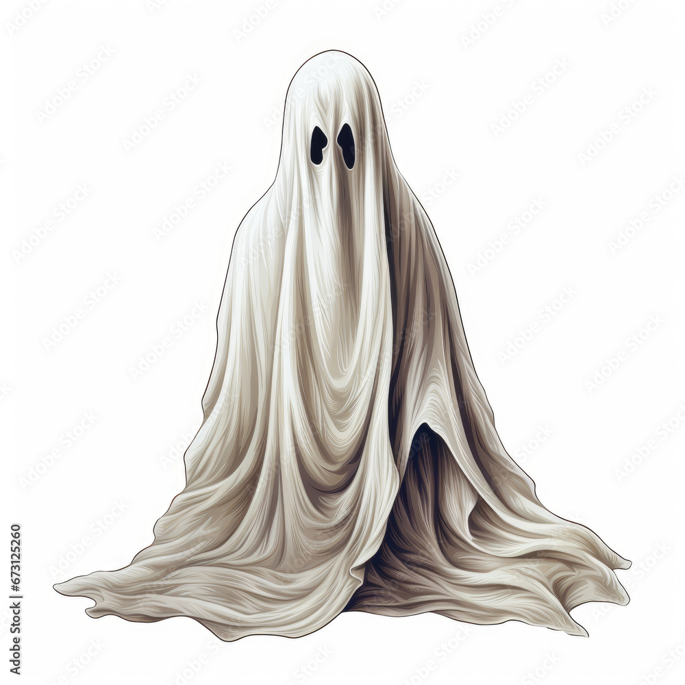 Ghost isolated on white background