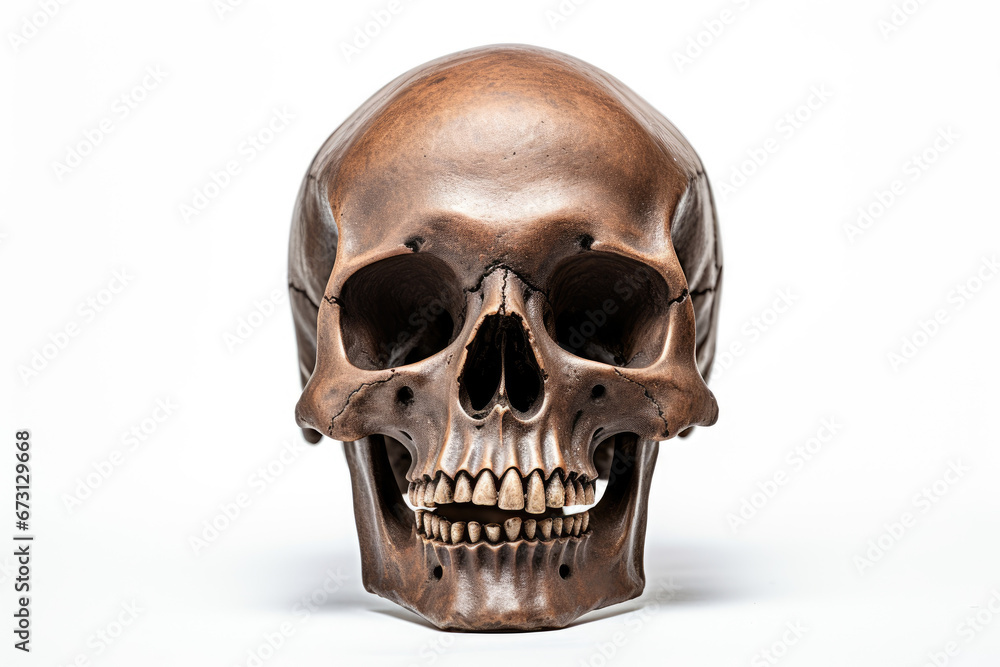 Obraz premium Skeleton head isolated on white background