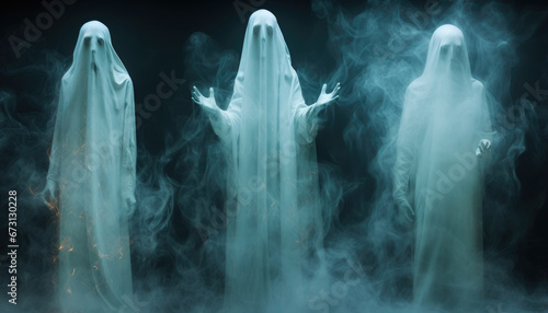 Surreal photo of three ghosts © LFK