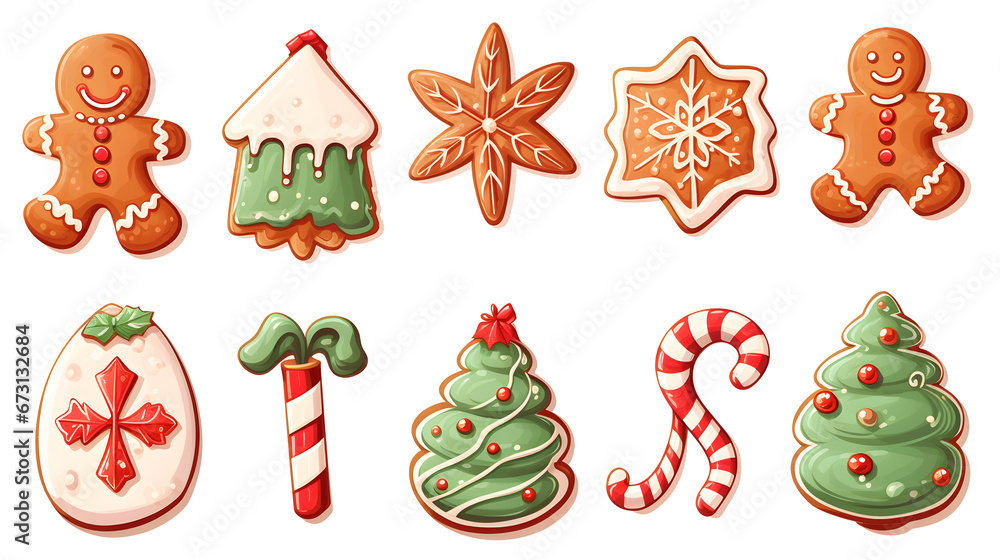 variety set of christmas cookie gingerbread doodles