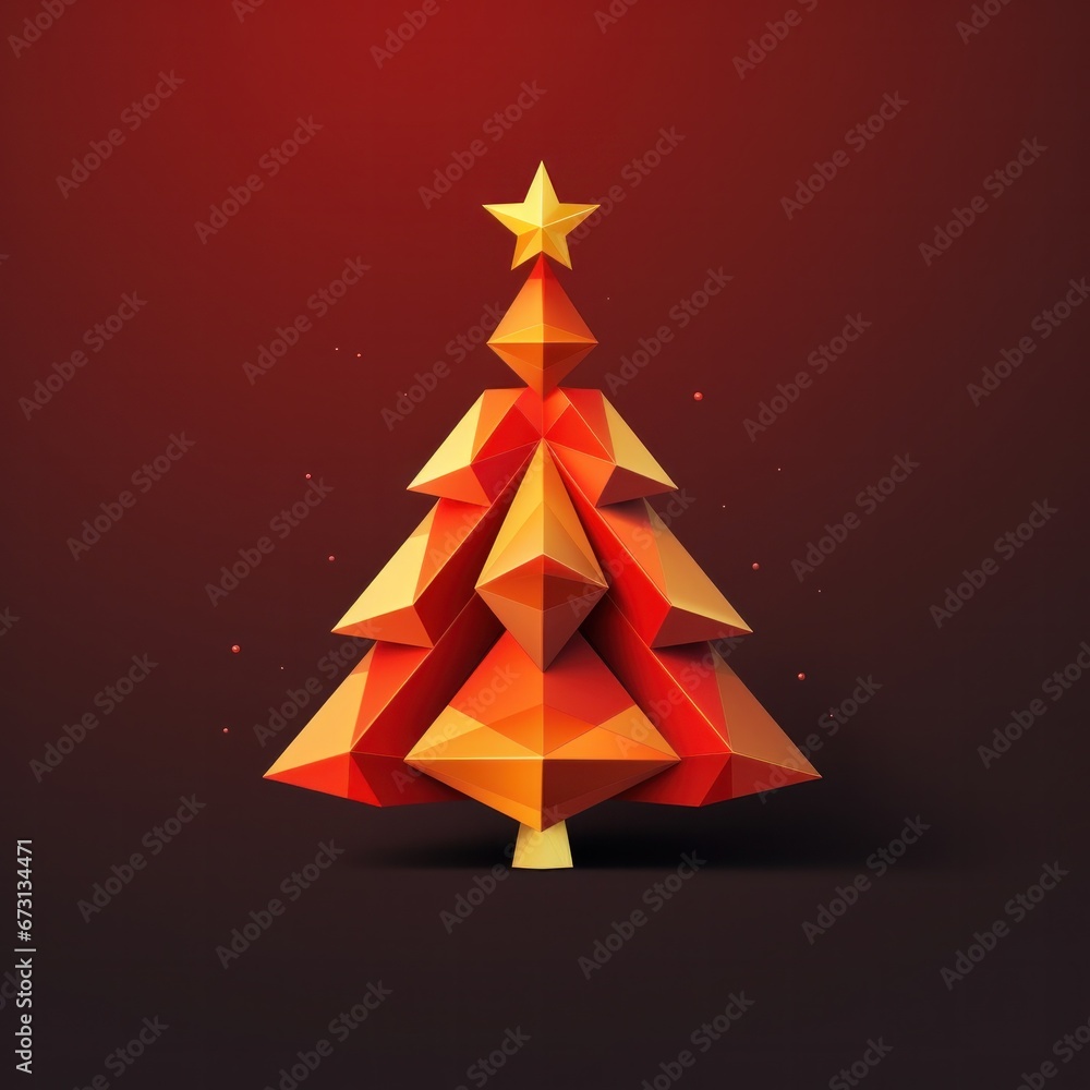 illustration of a christmastree on dark red background. illustration of a christmastree on dark red background.