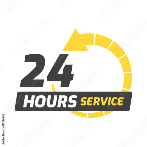 24 Hours Service Badge