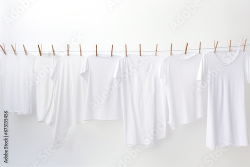 clean white cloths on the line.