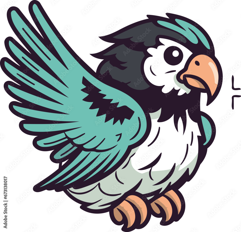 Illustration of a parrot bird isolated on a white background. Illustration of a parrot bird isolated on a white background.