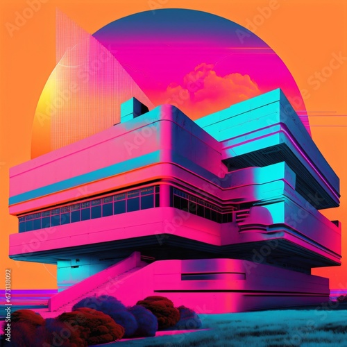 psychedelic architecture collage