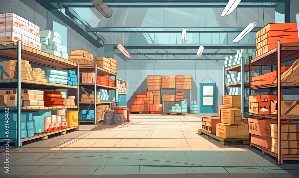 A Spacious Warehouse Filled With Abundance of Cartons and Packages