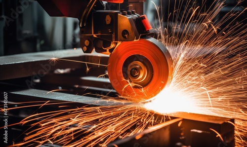 A Skilled Welder Creating Sparks With a Powerful Grinder