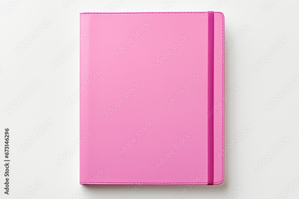 Diary Notebook isolated on white background. pink cover Daybook for school Diary Notebook isolated on white background. pink cover Daybook for school