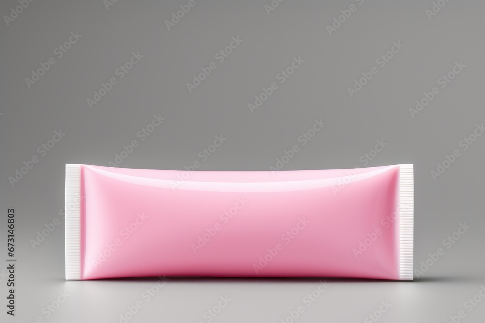 pink squeeze tube mockup on grey background pink squeeze tube mockup on grey background