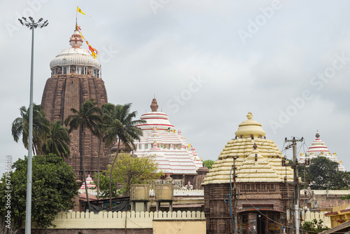 Main temple dome of Jagannath Temple, a famous Hindu temple dedicated to Jagannath or Lord Vishnu in the coastal town of Puri, Orissa, India.