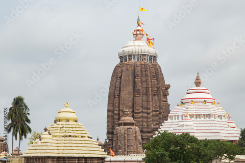 Main temple dome of Jagannath Temple, a famous Hindu temple dedicated to Jagannath or Lord Vishnu in the coastal town of Puri, Orissa, India.