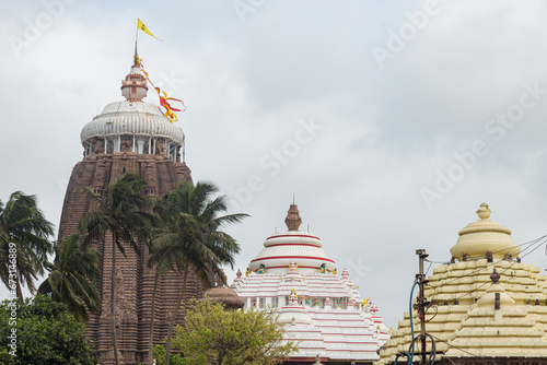 Main temple dome of Jagannath Temple, a famous Hindu temple dedicated to Jagannath or Lord Vishnu in the coastal town of Puri, Orissa, India.