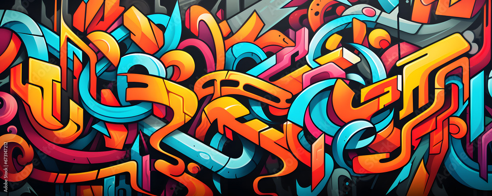 colorful graffiti inspired abstract background