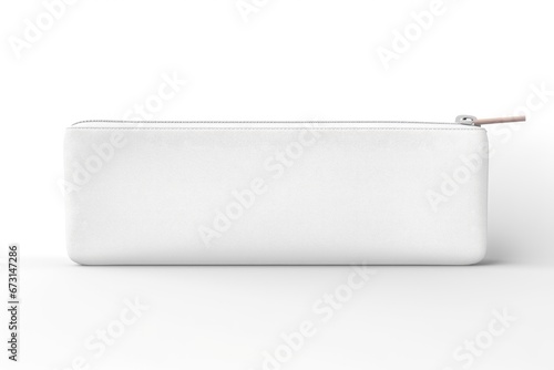 pencil case mockup on white background photo